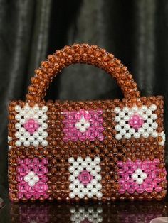 Handmade bags from Beads Square Beaded Shoulder Bag For Gifts, Small Handmade Bags For Daily Use, Beaded Rectangular Bag For Fashion Accessory, Beaded Pouch Shoulder Bag As Gift, Beaded Pouch Shoulder Bag For Gift, Multicolor Rectangular Bag With Pearl Handle, Rectangular Beaded Bag For Fashion Accessory, Rectangular Beaded Bag As Fashion Accessory, Trendy Beaded Bag As Gift