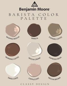 the different shades of paint in this color palette are available for use on furniture and home decor