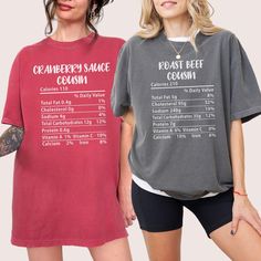 Get ready for a hilarious family gathering with our Nutrition Facts Cousin Shirts! Each cousin will rock their own nutrition-themed tee featuring fun designs inspired by favorite dishes like gravy and sweet potato pie! These Thanksgiving Cousin Crew Shirts and Christmas Cousin Crew Tees are perfect for adding some fun and laughter to any occasion, whether it's Thanksgiving, Christmas, or a family reunion. They also make a great gift for cousins, ensuring everyone feels included in the festive spirit. Grab your Matching Food Cousin T-shirts now and make every gathering one to remember! The price includes one t-shirt only. Props shown in the photos are not included in the price. Please be sure to place your order before December 7th to ensure delivery before Christmas 🎄🎁 Explore our Christ Cousin Tshirts, Cousin Gifts, Crew Shirt, Family Gathering, Family Reunion, Nutrition Facts, Comfort Colors, Thanksgiving, Nutrition