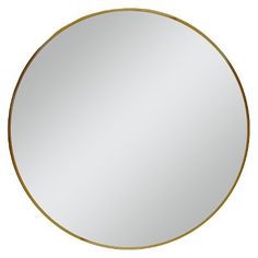 a round mirror on a white background