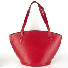 Louis Vuitton Saint Jacques GM Tote Bag Rouge Red Epi Leather Long Strap Bag, Louis Bag, Louis Vuitton Gifts, White Louis Vuitton, Louis Vuitton Purse