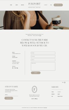 the homepage for fox point, a fashion store that sells women's clothing and accessories