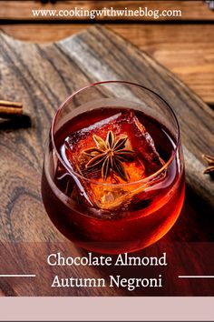 an alcoholic drink with cinnamon and star anise