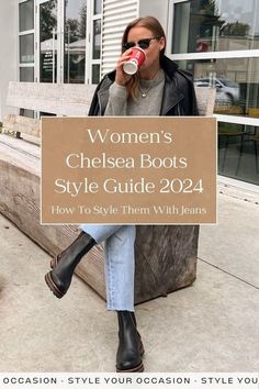 See our ultimate guide to wearing Chelsea boots for women in 2024. From black and brown to cream or beige, these versatile boots complete dressy and casual outfits. Learn how to style chunky Chelsea boots with jeans for summer, spring, and work, and transition effortlessly into winter. Lug Boots With Jeans, Blundstone Heeled Boots Outfit, Style Chunky Chelsea Boots, Chelsea Boots Jeans, Chelsea Boots With Socks, Black Chelsea Boots Outfit Women, Chunky Chelsea Boots Outfit