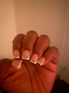 Polygel Nails Short, Nails Inspo Short, White Nails Inspo, Glittery Acrylic Nails, Pink French Nails, Solar Nails, Acrylic Nail Set, Ombre Acrylic Nails