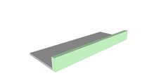 a 3d image of a green shelf on a white background with no people around it