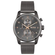 Relógio Hugo Boss Masculino Aço Cinza -1513837-Relógio Hugo Boss Masculino Aço Cinza -1513837 - Inspiração Relógios Hugo Boss O história da marca Hugo Boss teve início em 1924, levando o nome do seu fundador o empresário alemão Hugo Ferdinand B... Blank Background, Stylish Logo, Amazing Watches, Chronograph Watch