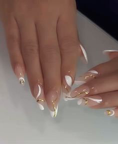 Golden Nails, Formal Nails, Fancy Nails Designs, Gold Nail, Classy Nails, Chic Nails