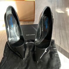 Love This Shoes But Run Little Small For Me. I’m 8.5us Ysl Opyum Heel Black, Saint Laurent Shoes, Shoes Women Heels, Black Blue, Blue Black, Love This, Saint Laurent, Shoes Heels, Women Shoes