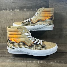 Vans - Sk8-Hi Bolt Unisex - Women’s Size Is 1.5 Sizes Larger Than Men’s Brand New Shoes In Box. Never Worn. No Rips, Tears, Or Stains. Smoke Free Environment. Ships Carefully Packaged And Boxed Right Away. Let Us Know If You Have Any Questions! Vn0a5jivazp If You’re Interested In Multiple Pairs From Our Closet We Offer Bundle Deals So Feel Free To Look Around, Like, And Bundle! Vans Brown Sneakers For Spring, Brown Vans Sneakers For Spring, Brown Vans Sneakers, Push Kick, Shoes Vans, Trending Fashion, Sk8 Hi, Vans Sk8, Mens Vans