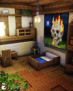 Minecraft Large Deepslate Roofed Medieval House with a warm and cozy interior. Minecraft House Decor Exterior, Minecraft Cozy Bedroom, Minecraft Interior Wall, Minecraft Armour Room, Minecraft Medieval Interior, Room Design Minecraft, Minecraft Stronghold, Medieval House Design, Minecraft Map Room