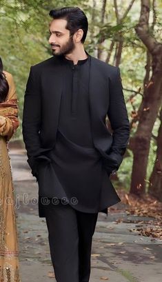 Pakistani Wedding Outfits For Men, Feroz Khan Kurta Pajama, Danish Taimoor Kurta Design, Wahaj Ali Kurta Pajama, Sharvani For Men Wedding, Indian Wedding Clothes For Men, Man Dress Design