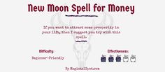 Situation New Moon Spells, Spell For Money, New Moon Meaning, Wiccan Quotes, Spells For Love, May Full Moon, Break Up Spells, Moon Meaning, Hoodoo Spells