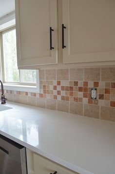 the kitchen counter is clean and ready for us to put in their new cabinets or drawers