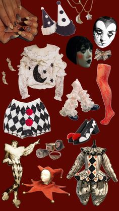 pierrot clown themed outfit and accessories Pierrot Clown Costume, Jester Halloween, Pierrot Costume, Clown Costume Women, Cute Clown Makeup, Clown Halloween Costumes, Clown Clothes