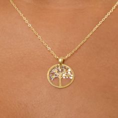 Ross-Simons - Italian 18kt Two-Tone Gold Cut-Out Tree of Life Pendant Necklace. 17.5". Widely recognized by many cultures, the tree of life is said to represent the four elements of nature and other spiritual symbols. Here, the tree is carefully crafted in polished 18kt yellow gold with 18kt white gold leaves, and suspends from a cable chain. Made in Italy. Springring clasp, 18kt two-tone gold tree of life pendant necklace. Tree Of Life Jewelry Gold, Elegant Yellow Gold Tree Of Life Jewelry, Yellow Gold Tree Of Life Pendant Jewelry, Elegant Gold Tree Of Life Jewelry, Elegant Gold Necklace With Tree Of Life, Symbolic Gold Jewelry With Tree Of Life, Elegant Gold Tree Of Life Necklace, Elegant Yellow Gold Tree Of Life Necklace, Elegant Tree Of Life Necklace For Anniversary