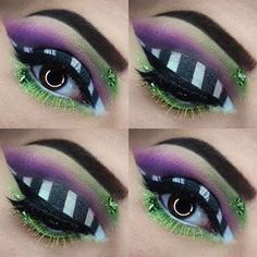 Maquillage Harry Potter, Halloween Eyeshadow, Beetlejuice Makeup, Beetlejuice Costume, Maquillage Yeux Cut Crease, Beetlejuice Halloween, Halloween Eye Makeup, Beetlejuice Beetlejuice, Halloween Makeup Inspiration