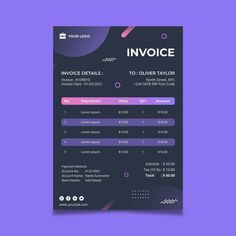 Innovative  - streamline your accounting process with our professional invoice templates. Customize to suit your needs and keep track of all transactions effortlessly. Stay organized, save time, and boost efficiency with our customizable business invoices. Branding Ideas Inspiration, Idea Template