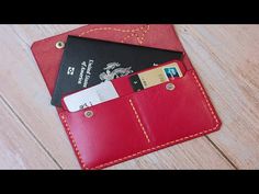 [Leather Craft] Making a red leather passport case with Cute whale - Free PDF Pattern - YouTube Cute Whale, Cute Whales, Passport Case, Craft Making, Crafts To Make, Red Leather