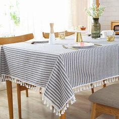 PRICES MAY VARY. ☛ meioro Tablecloth Size: (Round Tablecloth: 39 inch / 47 inch / 60 inch) (Square Tablecloth: 36’’x36’’/ 54’’x54’’)(Rectangle Tablecloth: 39’’x55’’/47’’x63’’/52’’x70’’ /55’’x70’’ / 54’’x78’’ / 55’’x86’’ / 55’’x98’’ / 55’’x102’’ / 55’’x120’’ / 60’’x60’’ / 60’’x84’’ / 60’’x102’’ / 60’’x120’’ / ) ☛ Fix You Table Cute: Classic farmhouse solid table cloth to enhance your table decor, decorate your dinning table everyday for every moment. fit for folding table,dinning room table, buff Modern Tablecloths, Dining Table Cloth, Blue Table Runner, Striped Tablecloths, Outdoor Tablecloth, Classic Farmhouse, Tablecloth Sizes, Rectangle Tablecloth, Tablecloth Fabric