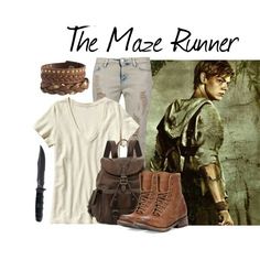 the maze runner outfit is shown with accessories