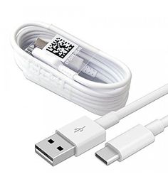 the white usb cable is plugged into an iphone charger