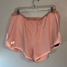 Pale Pink Nwt Pink Bottoms With Built-in Shorts For Outdoor, Sporty Pink Shorts For Outdoor, Sporty Pink Bottoms For Outdoor Activities, Sporty Pink Bottoms For Outdoor, Pink Outdoor Short Bottoms, Pink Outdoor Bottoms With Built-in Shorts, Casual Pink Under Armour Bottoms, Pink Under Armour Summer Shorts, Under Armour Pink Summer Shorts