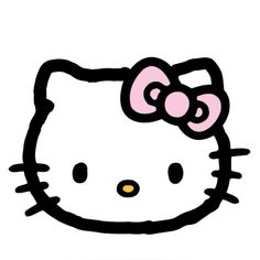 an image of a hello kitty face on a white background