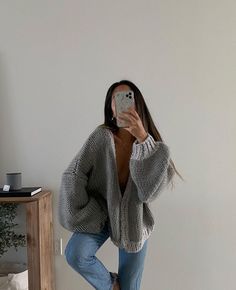 Crystal Makeup, Cooler Look, Cardigan Outfits, Outfits Fall, Cute Fall Outfits, Mode Inspo, Outfit Inspo Fall, Looks Vintage, Sweaters Oversized