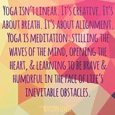 a quote on yoga with an abstract background