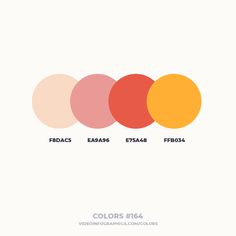 the color scheme for this poster shows different colors and shapes, including oranges, pinks