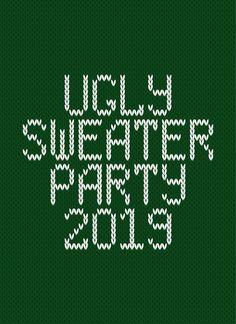 a knitted christmas sweater with the words happy new year written in white on a green background