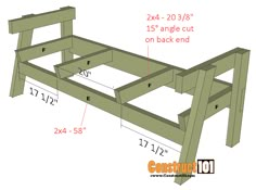 the plans for a bed frame are shown with measurements and measurements to make it look like they