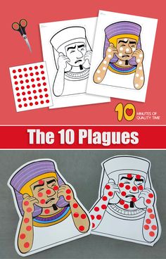 the 10 plagues activity book with scissors and stickers