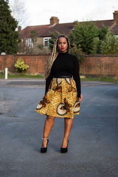 Handmade printed african skirt uk size 8 no stretch waist band. classy midis skirt with zip fastening  length 23" waist 26" African Print Midi Skirt, African Skirt, African Print Skirt, African Skirts, London Boutique, Printed Midi Skirt, Print Skirt, Handmade Clothes, African Print