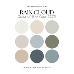 the color scheme for rain cloud from sherylin williams's new book,