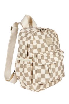 Checks Backpack by BinkyBro  Color: Two Tone Tan checks  For Toddlers. does not fit school books. School Binders, Fit School, Toddler Backpack, Boys Backpacks, Rfid Wallet, School Books, Baby Boy Fashion, Boy Mom