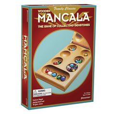 wooden mancalaa the game of collecting gems by family classics in a box