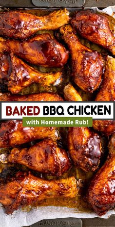 baked bbq chicken with homemade rubi