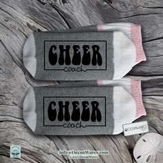 Elevate your cheer game with our premium "Cheer Coach" cotton socks, crafted for comfort and style. Made from ultra-soft cotton, these socks are the perfect accessory for cheerleaders, their supportive moms, and dedicated coaches alike. Available in a variety of colors, show your appreciation to your Cheer Coach today. Welcome to Ocean Wares, we are so glad you found us.  We specialize in offering super soft durable cotton socks, that are perfect for any occasion, or no occasion at all.  Our socks are not only soft and durable, but they are also stylish and comfortable and offer many hours of enjoyment.   So why not, sit back and let your feet do the talking.   Our socks make the perfect gift for any occasion, but trust me, you don't need an occasion why not treat yourself with the perfect Cheer Games, Cheerleading Coach, Colors Show, Cheer Coach, Cheer Coaches, Casual Socks, Cotton Socks, Cotton Lights, Sit Back