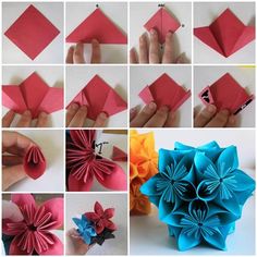 how to make origami flowers out of paper