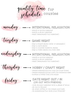 Date Ideas This Or That, Weekly Date Night Ideas, Marriage Date Ideas, Date Ideas For Each Month, Couple Routine, Quality Time Ideas, Date Night Ideas Married Couples