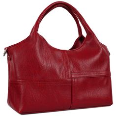 PRICES MAY VARY. 【Original Craftmanship】 Made of vegan leather processed with first class production technology, this red hobo bag is featured with outstanding durability and unique look. Delicate stitching and heavy duty hardware ensures its service life. 【Personalized Simplicity Style】Elegant chic titanium black tone frame design with classical retro look, casual style.Is your perfect Company.Removable and adjustable shoulder strap could be used crossbody hobo bag for women. It's also very thi Hobo Tote Bag, Brown Leather Backpack, Laptop Shoulder Bag, Hobo Crossbody Bag, Leather Sling Bag, Vegan Leather Handbag, Ladies Purse, Leather Satchel Bag, Purse Crossbody