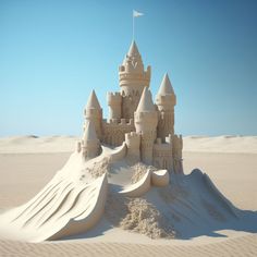 a sand castle made to look like it is in the desert