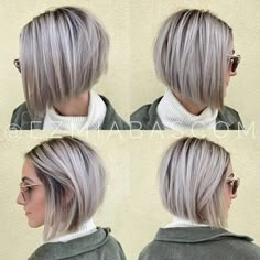 Kort Bob, Gray Hair Highlights, Blonde Hair Shades, Nails 2021, Haircuts For Fine Hair, Girl Short Hair, Short Hair Styles Easy, Short Hair With Layers, Hair Color Trends