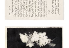 an old book page with flowers in it