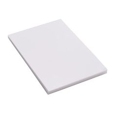 a white cutting board on a white background