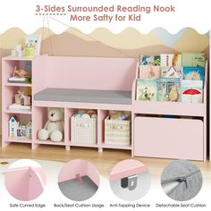 three sides surrounded reading nook and more safety for kids