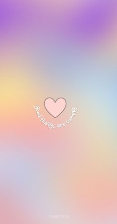 a pink heart with the words, nothing are coming in white on a pastel background