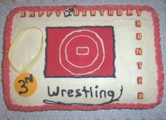 a birthday cake for a wrestling enthusiast